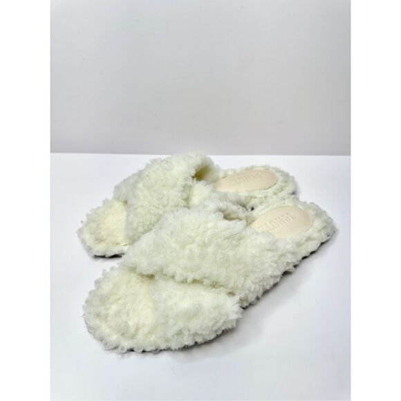 SCHUTZ Sandals Size 5.5‎ Dynora Ladies Faux Shearling Slip On Casual Slippers - Picture 3 of 11